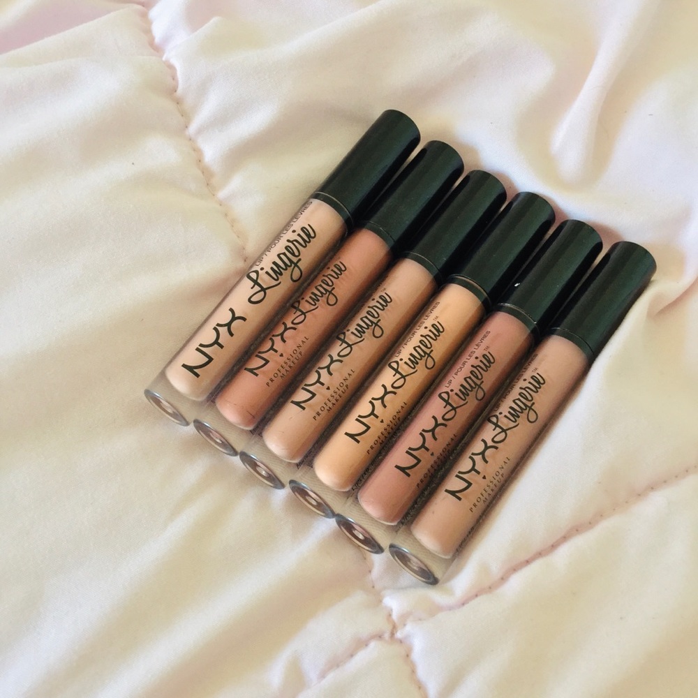 NWOT 6/$25 Nyx Lingerie Nude Lipsticks